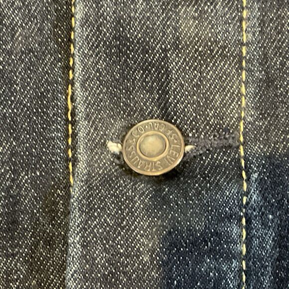 Levi's XXL Signature Denim Jean Jacket Button Up Trucker Coat Mens Red Tag - Picture 4 of 9